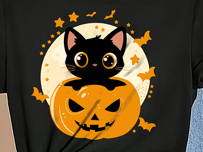 Halloween cute kitten cat t-shirt design black cat branding christmas t shirt design custom design custom t shirt design graphic design halloween t shirt illustration logo shirt t shirt t shirt design t shirt design ideas t shirt designs t shirts tshirt typography