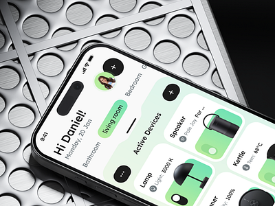 Smart Home Management App controle devices home lamp management smarthome ui