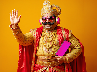 AI-generated graphic sets, free to use! ai kerala mahabali onam