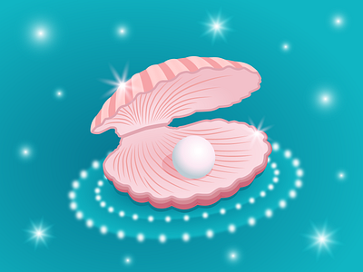 Magical Glowing Pearl in Shell design digitalart digitalillustration fairy fairy design fairy illustration glow pearl glowing graphic design illustration magic pearl pearl illustration sea shell shell treasure underwater vector vector illustration