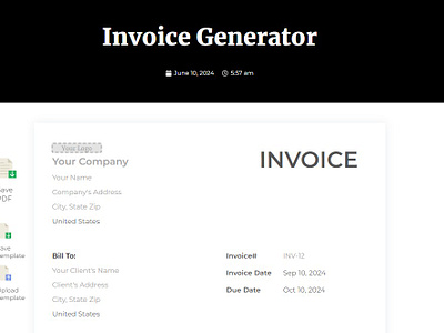 Invoice Generator Tool! billingsolutions invoicegenerator smallbusinesstools softwarehouse