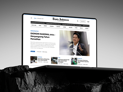 News Portal - Bisnis Indonesia article black and white classic layout classic modern clean design new york times news news portal newspaper old modern text heavy times ui ui design ui ux design ux ux design website