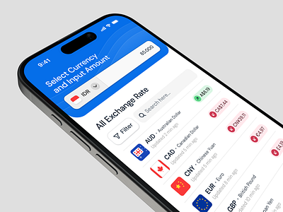 Currency Exchange Rate App Design Concept clean ui currency app finance app mobile app mobile ui