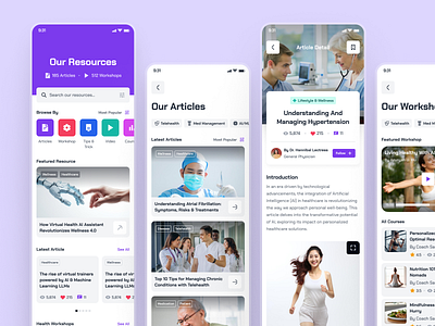 turing UI Kit: AI Smart Healthcare App | Resources Article UIUX ai health app ai health assisstant ai health assisstant app ai health chatbot app ai health companion ai health companion app ai healthcare app ai wellness app article ui blog ui clean figma ui kit healthcare ui kit minimal modern news ui purple resources ui simple virtual care app