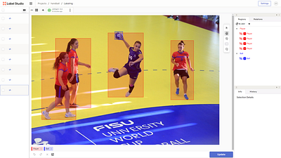 Annotate Handball Players and Ball Using Label Studio cvat data annotation data labeling data tagging fiverr images annotation itsmeshohan labelbox labelstudio roboflow slack superannotate upwork video annotation