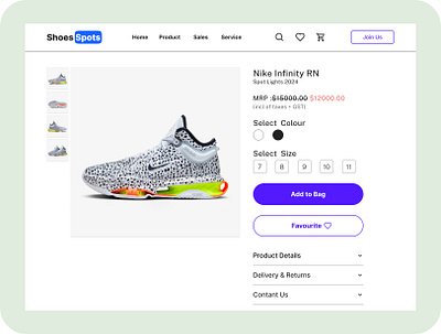 Product Detail Page branding e commerce product page ui ui design ux uxdesign