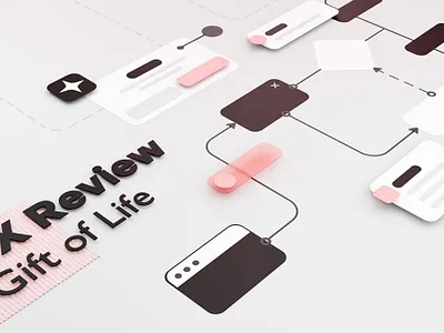 UX Review Cover 3d 3d illustration blender graphic design icons illustration ui webdesign