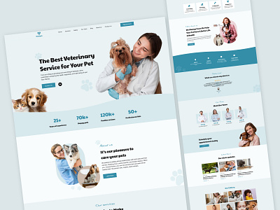 Pet Care Website🐶 animalhealth branding design graphic design illustration landing page petcare petclinic petmedicine ui uidesign uiux web design website website design websitebuilding