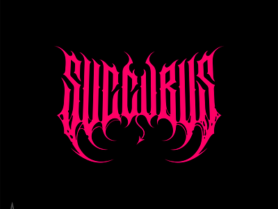 Succubus black metal dark lettering death metal demon demon art demonic gothic horn letter lettering logo logotype modern music logo succcubus succub tattoo logo typography wings witch