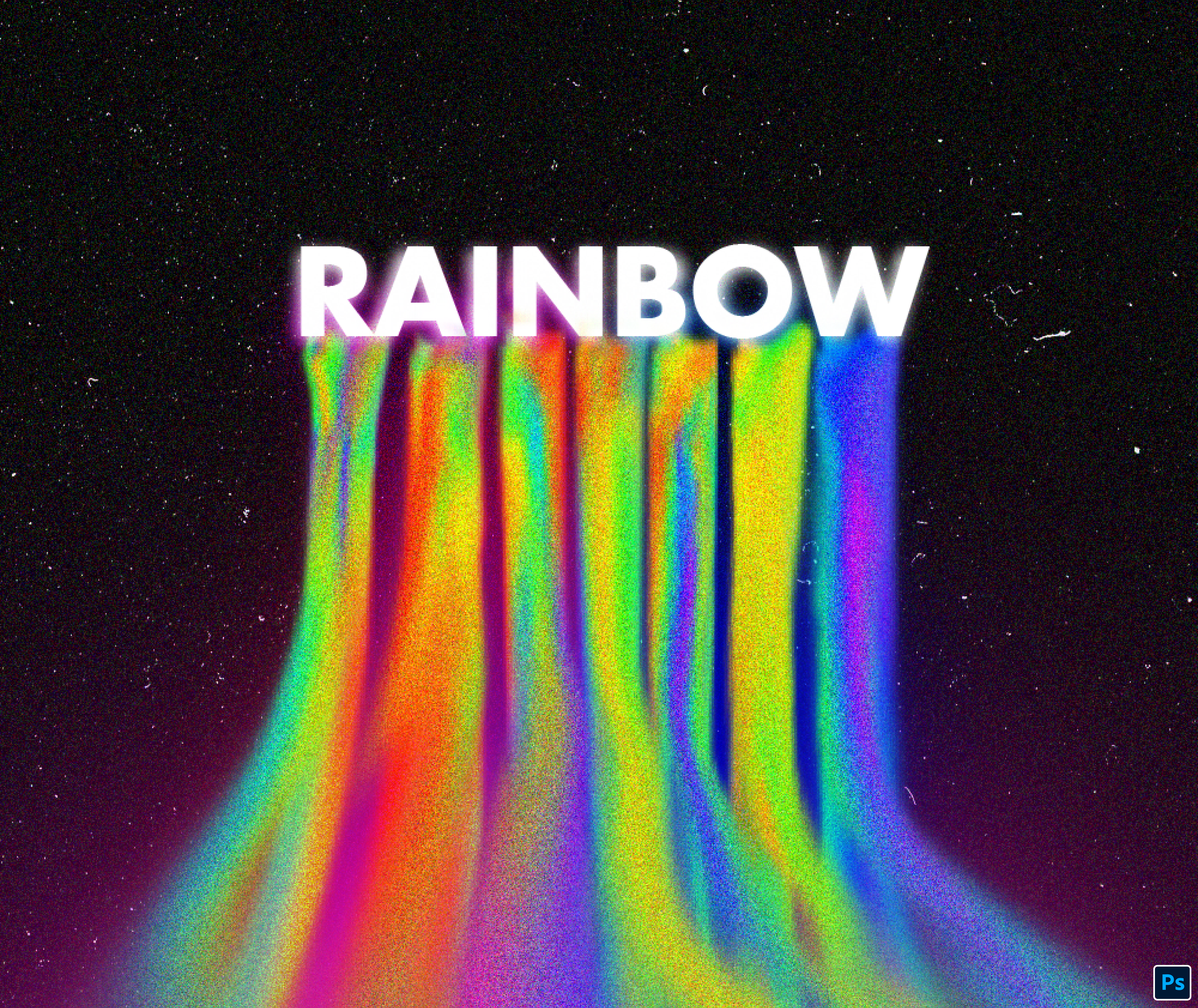 Rainbow Distortion Melting Text Effect abstract acid blur clean deformation design distortion effect fiery fluid liquid melting pixelbuddha psychedelic rainbow stretched template text typography ui