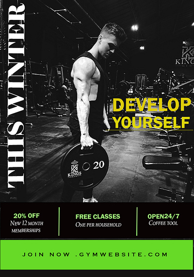 Instagram post for gym advertisement branding graphic design