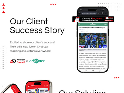 Our Client Success Story - American Dream11 app branding design illustration ui ux