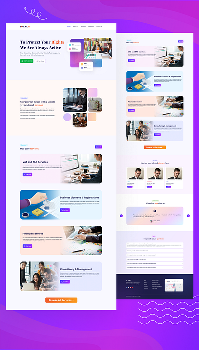 Legal Consultancy Website act consultancy design figma landing page law legal ui ux website
