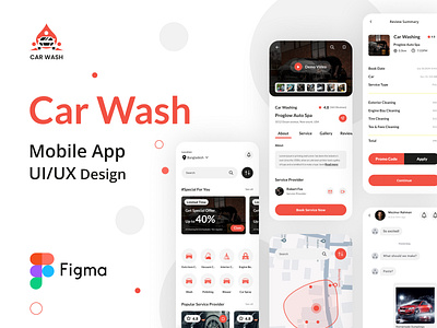 Car Wash App Design app app design car car app design car wash car wash app design fig ma design mobile app design ui ux design