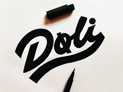 Doli art bar branding calligraphy culture custom flow identity lettering logo logotype modern monoline process script sketching snowboarding type typography vibes