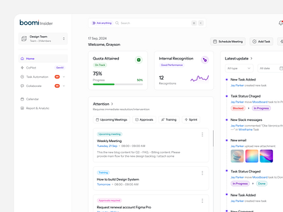 Boomi Insider (Web-App SaaS Dashboard) dashboard saas uiux web app