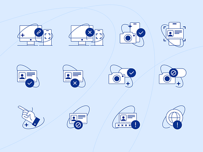 ID Scanning Product Icons design design studio digital art digital illustration graphic design graphics icon design icon pack icon set icons illustration illustration art illustrations illustrator interaction design line icons tech product ui user experience ux