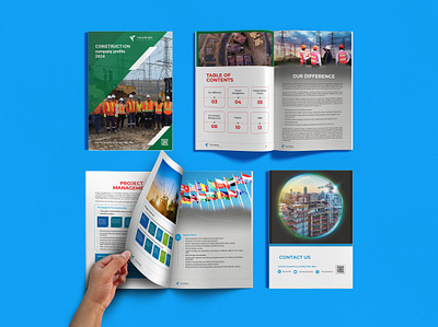 Construction brochure annual report brochure design business card catalog company profile design flyer design magazing design