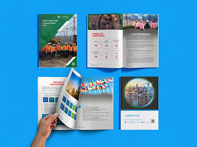 Construction brochure annual report brochure design business card catalog company profile design flyer design magazing design