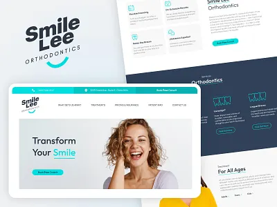 SmileLee Orthodontics | Website Design branding dental website graphic design orthodontics website ui website design wordpress design
