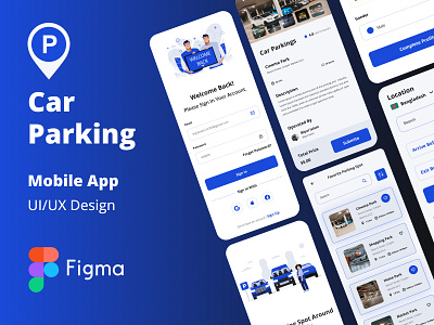 Car Parking App Design app design car car app design car parking app car parking app design graphic design mobile app design parking app design ui ux design