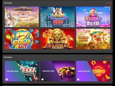 Casino page casino casino page desktop gaming website design