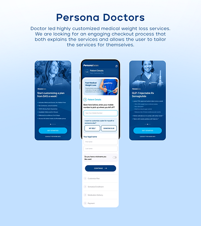 Ansysoft has designed this web site for Persona Doctors. adobe illustrator adobe photoshop customized doctor engaging checkout process figma medical mobile app personalize services weight loss services