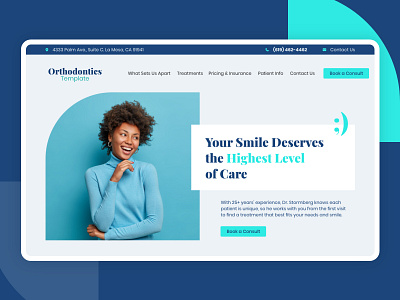 Orthodontics Template | Website Design dentist website graphic design orthodontics ui ux design web website website design wordpress design