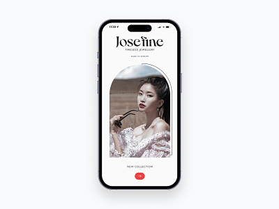 Josefine — eCommerce app branding ecommerce interface mobile app online store red shop ui uiux