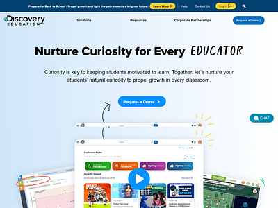 Discovery education blog website custom website design elementor pro landing page pro plugin responsive website theme web design web development website wordpress wordpress website