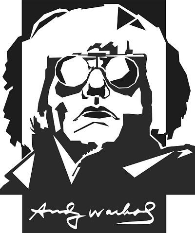 Andy Warhol - Selfportret graphic design illustation portret