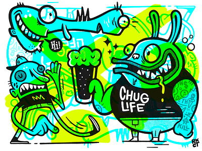 Chug Life applepencil illustration ipadpro procreate sketch sketchbook