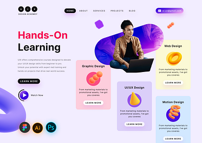 UIX Landing Page Design - Day 3 Challenge 🚀 30daysui