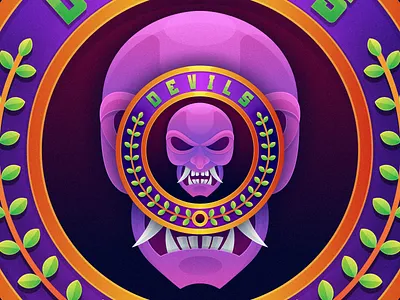 Devil logo design illustration colorful art branding colorful design devil drawing ghost graphic design icon illustration logo mascot media skull vector