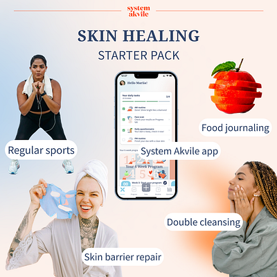 skin healing social content graphic design illustration post social vector