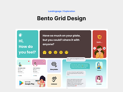 Bento Boxes - Bento Grid Design bento box boxs brand design grid landing landing page landingpage pattern ui ui design web webpage