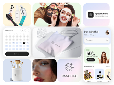 Essence Beauty Service App Case Study appointment beauty beautyessentials beautytech dermatology glowwithessence haircare minimal mobile app personalizedbeauty service skincare skincaretech skinhealth uxuidesign wellness