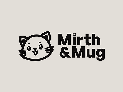 Mirth&Mug - A café concept ayoub ayoub bennouna ayoub designs ayoubdesigns bennouna branding cafe logo cat cat logo coffee logo design graphic design logo logo design mascotte moroccan logo designer