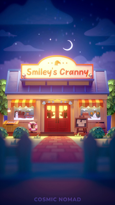 3D ACNH I Nook's Cranny store you found on your way home🦝 3d 3dart 3dcharacter 3dmodeling ac acnh animalcrossing animation branding character design fanart graphic design illustration motion graphics nintendo switch