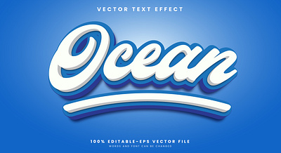 Ocean 3d editable text style Template liquid