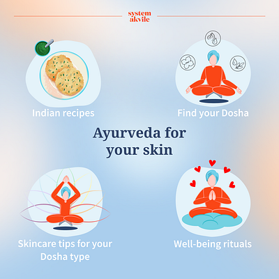 Ayurveda graphic design illustration post social