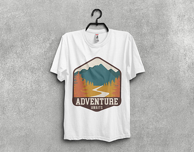 hiking t shirt design adventure camping design forest graphic design hiking hiking t shirt design illustration mountain t shirt design