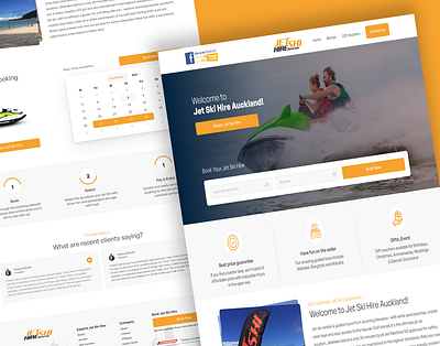 Jet Ski Rental adobe photoshop design figma figma design landing page landing page design ui web design website website design