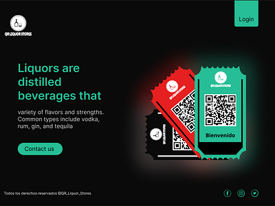 Landing page for liquor stores design landing page ui ux web design