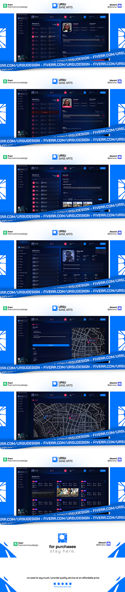 Fivem MDT - Policejob - Dispatch UI/UX Script Interface fivem fivem design fivem dispatch fivem mdt fivem policejob fivem ui fivem ui ux