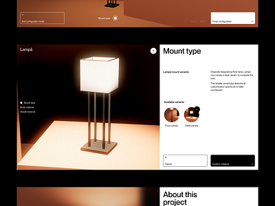 Lampå pt.01 3d flat interface layout light typography ui ux