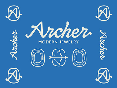 Archer Modern Jewelry archer branding jewelry logo design typography