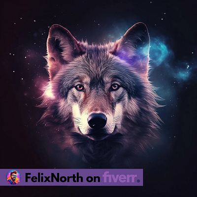 Constellation:Lupus ai design digital design felixnorth fiverr graphic design illustration space wolf