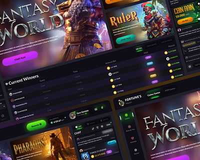 Fortunes Haven (Online Casino) betting blockchain casino casino dashboard casino games ui casino online casino ui crypto casino gambling web3 web3 casino