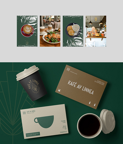 Kafé AV Linnea branding cafe design logo product design ui ux